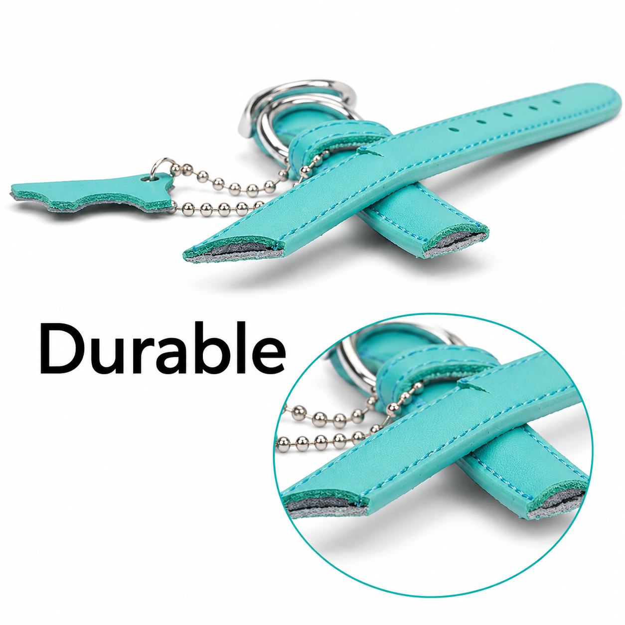 Classic Leather Dog Collar with Hangtag